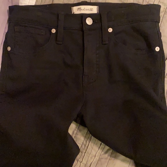 Rare Tall Long Madewell 9” Black High Rise Jeans - Picture 10 of 11